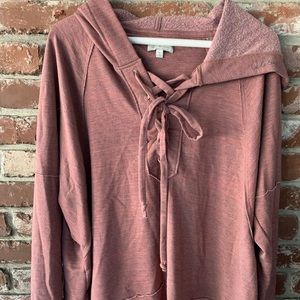 Lucky Brand Tie-front hoodie